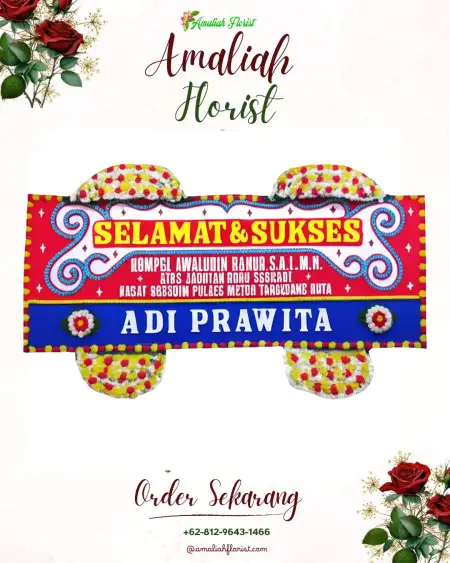 Papan Bunga Ucapan Selamat Gandrungmangu